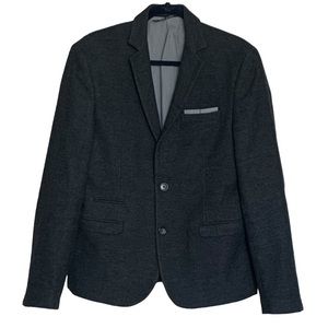 Exibit Italia Slim Fit Elbow Patch Wool Blend Sports Coat Blazer Jacket